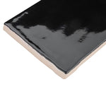 Load image into Gallery viewer, Merola Tile Chester Nero Ceramic Wall Tile 0.35 inch Thick 3 inch Wide 5.72 sq ft/case Glossy Subway Finish