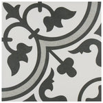 Charger l'image dans la visionneuse de galerie, Merola Tile Arte Grey Porcelain Floor & Wall Tile 0.4 inch Thick x 9.75 inch Wide Grey Square – 10.88 sq. ft./Case, Glazed Satin Finish