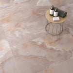 Load image into Gallery viewer, Ivy Hill Tile Jume Onyx Coral Porcelain Tile – 0.39 inch Thick, 24 inch x 48 inch, 15.49 sq.ft/Case – Polished Onyx Look Finish