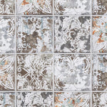 Load image into Gallery viewer, Merola Tile Aevum Dark Ornato 7.88 inch x 7.88 inch Ceramic Wall Tile – 9.63 sq ft per Case, Textured Decorative Marble Look Wall Tile