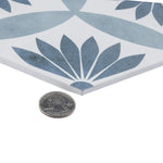 Load image into Gallery viewer, Merola Coco Hex Camellia Blue Porcelain Tile 0.35 inch Thick 7 inch x 8 inch 7.5 sq. ft./case Matte Hexagon Design