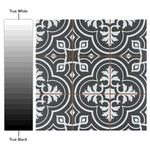 Load image into Gallery viewer, Merola Tile Harmonia Vintage Black 13 inch x 13 inch Ceramic Floor and Wall Tile – 12.19 sq. ft. per Case, Glazed Encaustic-Inspired Matte Finish