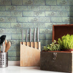 Load image into Gallery viewer, Merola Tile Antic Feelings Agua Marina 3 inch x 6 inch Ceramic Wall Tile – 4 sq.ft./case Glossy Patterned Finish