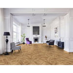 Charger l'image dans la visionneuse de galerie, Revêtement de sol stratifié aspect bois TrafficMaster Hampton Oak, 8 mm x 7,6 po l x 54,45 po L, beige clair et beige clair (20,11 pi²/boîte) (Copie)