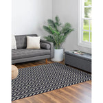 Charger l'image dans la visionneuse de galerie, StyleWell Carleton 3 ft. x 6 ft. Polypropylene Loop Yarn Blue/Grey Doormat with Non-Slip Backing – Indoor Runner Mat