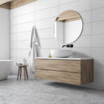 Load image into Gallery viewer, Modamo Brooklyn Décor Glossy White Ceramic Wall Tile 12 inch Width 36 inch Length 14.53 sq ft/case Large Format Glossy Finish