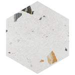 Load image into Gallery viewer, Merola Tile Sonar Hex White 8.63 inch x 9.88 inch Porcelain Floor and Wall Tile 11.5 sq ft per Case Terrazzo Look