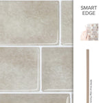 Charger l'image dans la visionneuse de galerie, Smart Tiles Peel and Stick Backsplash Metro Cologne Tiles, Ceramic Look, 11.56in x 8.38in, Beige, 4-Pack