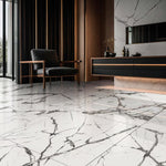 Charger l'image dans la visionneuse de galerie, MSI Stone ULC Andrassy Polished Porcelain Marble Look Tile 48 inch x 48 inch – 15.50 sq. ft. Coverage – High Gloss Large Format Floor & Wall Tile