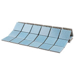 Load image into Gallery viewer, Merola Tile Celadon Aqua 11.63 inch x 11.63 inch Glossy Porcelain Mosaic Tile Sample