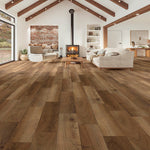 Load image into Gallery viewer, TrafficMaster Sassy Walnut 6 in. W x 36 in. L 2–2.9 mm Luxury Vinyl Tile Flooring (18 sq.ft./case)