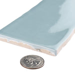 Load image into Gallery viewer, Merola Tile Castillo Sky Ceramic Wall Tile 3 inch x 12 inch – 5.72 sq. ft. per Case (Aqua Blue Glossy Subway Tile, 22 Pieces)