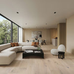 Charger l'image dans la visionneuse de galerie, Plancher en bois franc d'ingénierie Torrey en chêne français à lames larges de Malibu, 9/16 po x 7,5 po x longueurs variables (23,32 pi²/boîte)