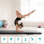 Charger l'image dans la visionneuse de galerie, CAP Barbell All Purpose Folding Aerobic Fitness Gym & Gymnastics Mat 6 ft. x 2 ft. x 2 inch Thick Black Exercise Mat