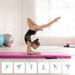 Charger l'image dans la visionneuse de galerie, CAP Barbell All Purpose Folding Aerobic Fitness Gym & Gymnastics Mat 6 ft. x 2 ft. x 2 inch Thick Pink Exercise Mat