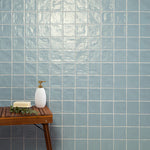 Charger l'image dans la visionneuse de galerie, MSI Stone ULC Zelyge Marine Blue 4 inch x 4 inch Satin Ceramic Zellige Look Backsplash Tile (5.46 sq. ft./Case) – Semi-Gloss Finish