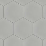 Charger l'image dans la visionneuse de galerie, Merola Tile Textile Basic Hex Silver Porcelain Tile 8.63 inch x 9.88 inch – 11.5 sq. ft. per Case Glossy Stone-Look Finish