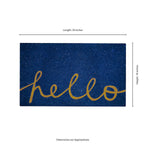 Load image into Gallery viewer, MSI Stone ULC Blue Hello 18 inch x 30 inch Coir Door Mat