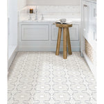 Load image into Gallery viewer, Medallion Pattern Gray/White/Beige 12 in. W x 12 in. L 2.54mm Luxury Vinyl Tile Flooring (10 sq.ft./case)