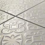 Load image into Gallery viewer, Merola Tile Triplex Valverde White 7-3/4 inch x 7-3/4 inch Ceramic Wall Tile (11.11 sq. ft./Case) – Textured Semi-Gloss Finish