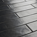 Load image into Gallery viewer, Merola Tile Chester Matte Nero Ceramic Wall Tile 2 inch Width 10 inch Length 13.44 sq ft/case Matte Subway Finish