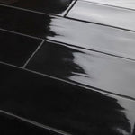 Load image into Gallery viewer, Merola Tile Chester Nero Ceramic Wall Tile 0.35 inch Thick 3 inch Wide 5.72 sq ft/case Glossy Subway Finish