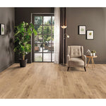 Load image into Gallery viewer, TrafficMaster Riverbed Oak 12mm x 7.6 in. W x 54.45 in. L Brown Wood Look Laminate Flooring (17.24 sq.ft./case)