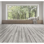 Charger l'image dans la visionneuse de galerie, Revêtement de sol stratifié aspect bois gris TrafficMaster Harrison Oak 12 mm x 7,6 po l x 54,45 po L (17,24 pi²/boîte)