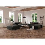 Load image into Gallery viewer, Lifeproof Mountainside Oak Dark Brown Wood Look 12.95 in. W x 50.79 in. L 8 mm Luxury Vinyl Tile Flooring (27.41 sq.ft./case)