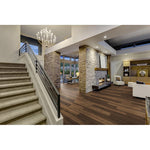 Load image into Gallery viewer, TrafficMaster Cabin Hickory 10mm x 6.26-inch W x 54.45-inch L Dark Brown Laminate Flooring (18.94 sq.ft./case)