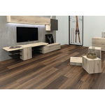 Load image into Gallery viewer, TrafficMaster Cabin Hickory 10mm x 6.26-inch W x 54.45-inch L Dark Brown Laminate Flooring (18.94 sq.ft./case)