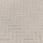 Load image into Gallery viewer, Chapel Frost Herringbone 12 in. x 12 in. Glossy Ceramic Mosaic Wall Tile