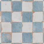 Load image into Gallery viewer, Merola Tile Artisan Damero Azul 13 inch x 13 inch Ceramic Floor and Wall Tile – 12.2 sq ft per Case, Vintage Spanish Style Stone Look Matte Finish