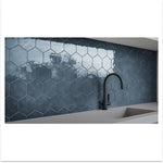 Load image into Gallery viewer, Anatolia Teramoda Ink Hexagon Glossy Pressed Ceramic Wall Tile 6 inch – 6.67 sq.ft./case Glossy Dark Blue