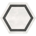 Charger l'image dans la visionneuse de galerie, Anatolia Artisano Bianco Frame 7 inch Matte Pressed Porcelain Tile 2.80 sq ft per Case Hexagon
