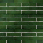 Charger l'image dans la visionneuse de galerie, Carrelage mural en céramique Merola Tile Viva Antic Verde, épaisseur 0,35 pouce, largeur 3 pouces, 4,16 pi²/caisse, aspect artisanal brillant