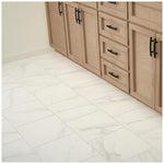 Charger l'image dans la visionneuse de galerie, Dal Tile Selwyn Bianco Calacatta Matte Porcelain Tile 12 inch x 12 inch 14.55 sq. ft./Case Marble Look Glazed Floor and Wall Tile