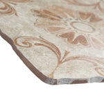 Load image into Gallery viewer, Merola Tile Costa Arena Decor Fleur 7.75 inch x 7.75 inch Ceramic Floor and Wall Tile – 11.11 sq ft per Case, Rustic Floral Stone Look Matte Finish Indoor Tile