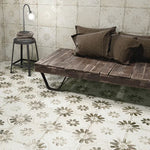 Load image into Gallery viewer, Merola Tile Kings Blume Nero Ceramic Floor and Wall Tile 0.37 inch Thick 17.63 inch Wide 10.95 sq ft/case Matte Textured Finish