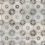 Load image into Gallery viewer, Merola Tile Kings Blume Encaustic Blue 17.63 inch x 17.63 inch Ceramic Floor and Wall Tile (10.95 sq. ft./case)