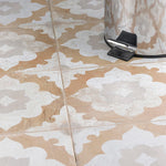 Charger l'image dans la visionneuse de galerie, Merola Tile Kings Clay Blossom 17.63 inch x 17.63 inch Ceramic Floor and Wall Tile 10.95 sq ft/case – Vintage Pattern Matte Finish