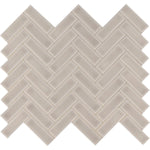 Load image into Gallery viewer, Chapel Frost Herringbone 12 in. x 12 in. Glossy Ceramic Mosaic Wall Tile