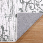 Load image into Gallery viewer, Polyester Machine Washable Oriental Light Grey Area Rug