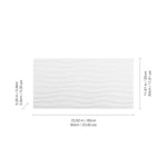 Load image into Gallery viewer, Anatolia Metro White Motion Glossy Rectified Ceramic Wall Tile 12 inch x 24 inch – 11.63 sq.ft./case Textured 3D