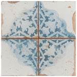 Load image into Gallery viewer, Merola Tile Artisan Azul Decor 13 inch x 13 inch Ceramic Floor and Wall Tile 12.2 sq. ft./case – Patterned Low Sheen Finish