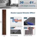 Charger l'image dans la visionneuse de galerie, 6.2" W x 39.4" L Peel and Stick Wood Look Vinyl Flooring, Self-adhesive Vinyl Flooring (Set of 36)