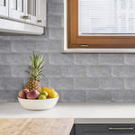 Charger l'image dans la visionneuse de galerie, Merola Tile Camden Decor Grey 4 inch x 8 inch Ceramic Wall Tile 11.5 sq. ft./case – Glossy Patterned Subway Finish