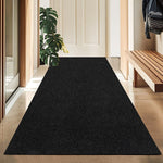Charger l'image dans la visionneuse de galerie, Runner Rug For Hallway Or Kitchen With Rubber Backing, Black