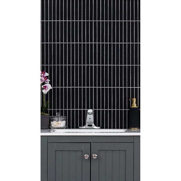 12 in. x 12 in. Matte Porcelain Mosaic Floor and Wall Tile