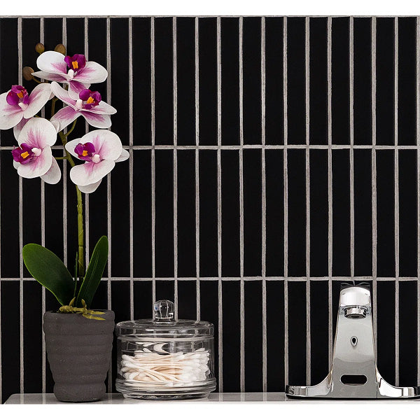 12 in. x 12 in. Matte Porcelain Mosaic Floor and Wall Tile